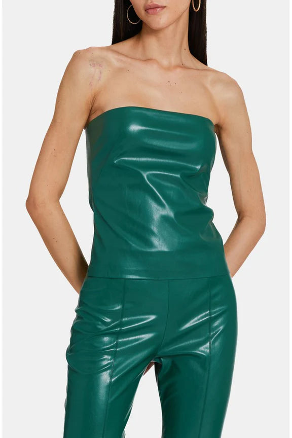 Callie Top in Faux Leather