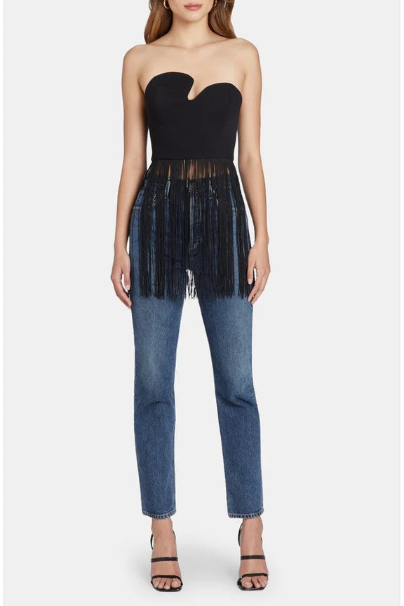Strapless Puzzle Top in Fringe