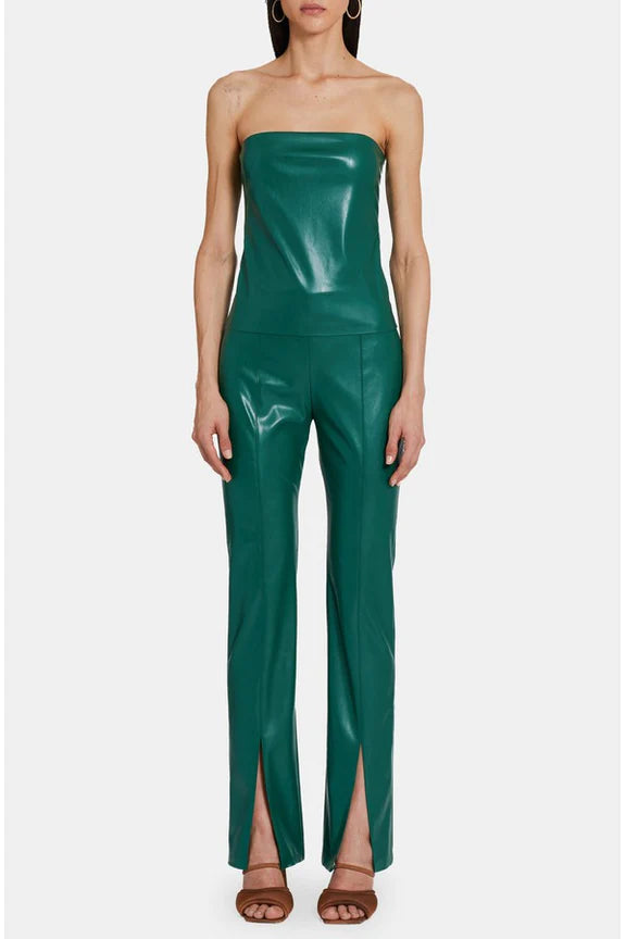 Callie Top in Faux Leather
