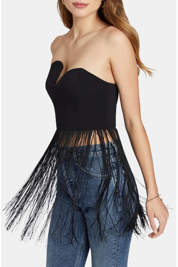 Strapless Puzzle Top in Fringe