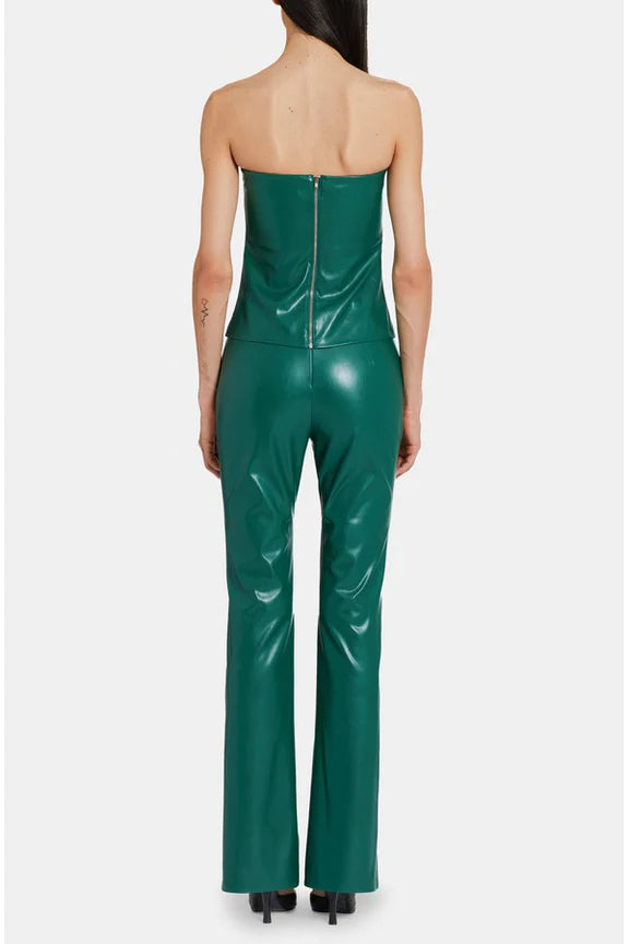 Callie Top in Faux Leather