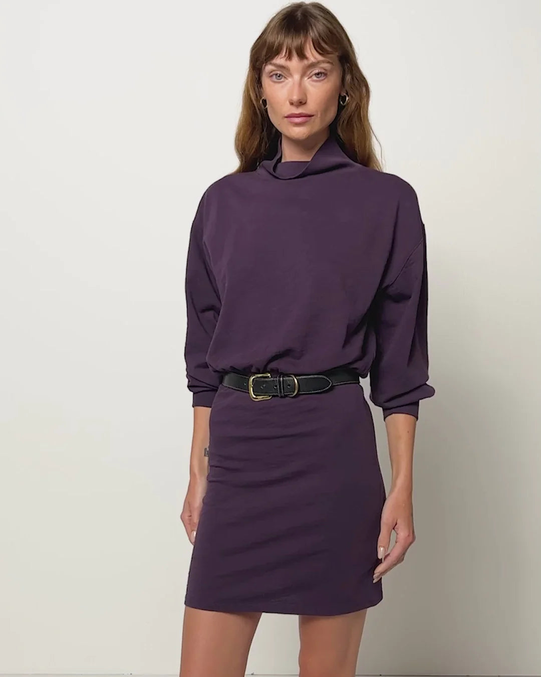 Lisa Mock Neck Mini Dress