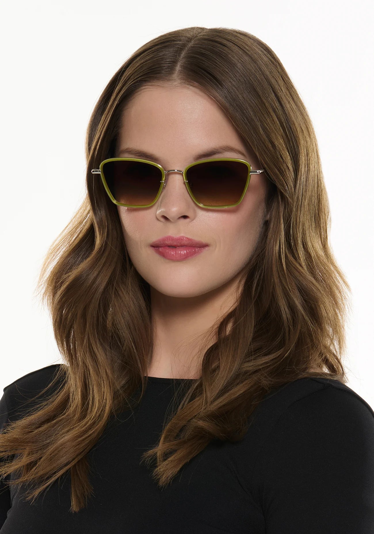 Bella Silver + Chartreuse Sunglass