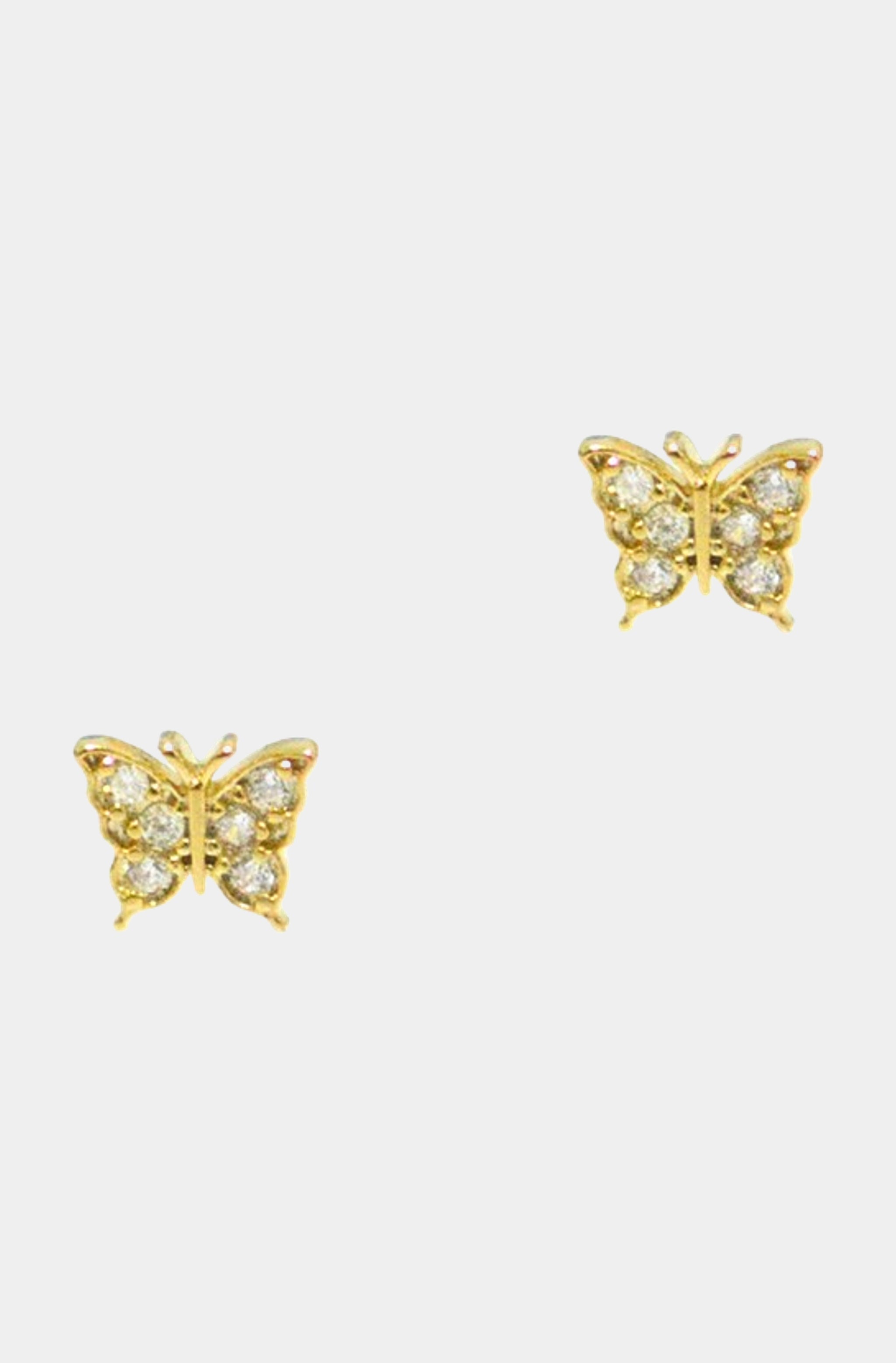 Cz Butterfly Post Earring