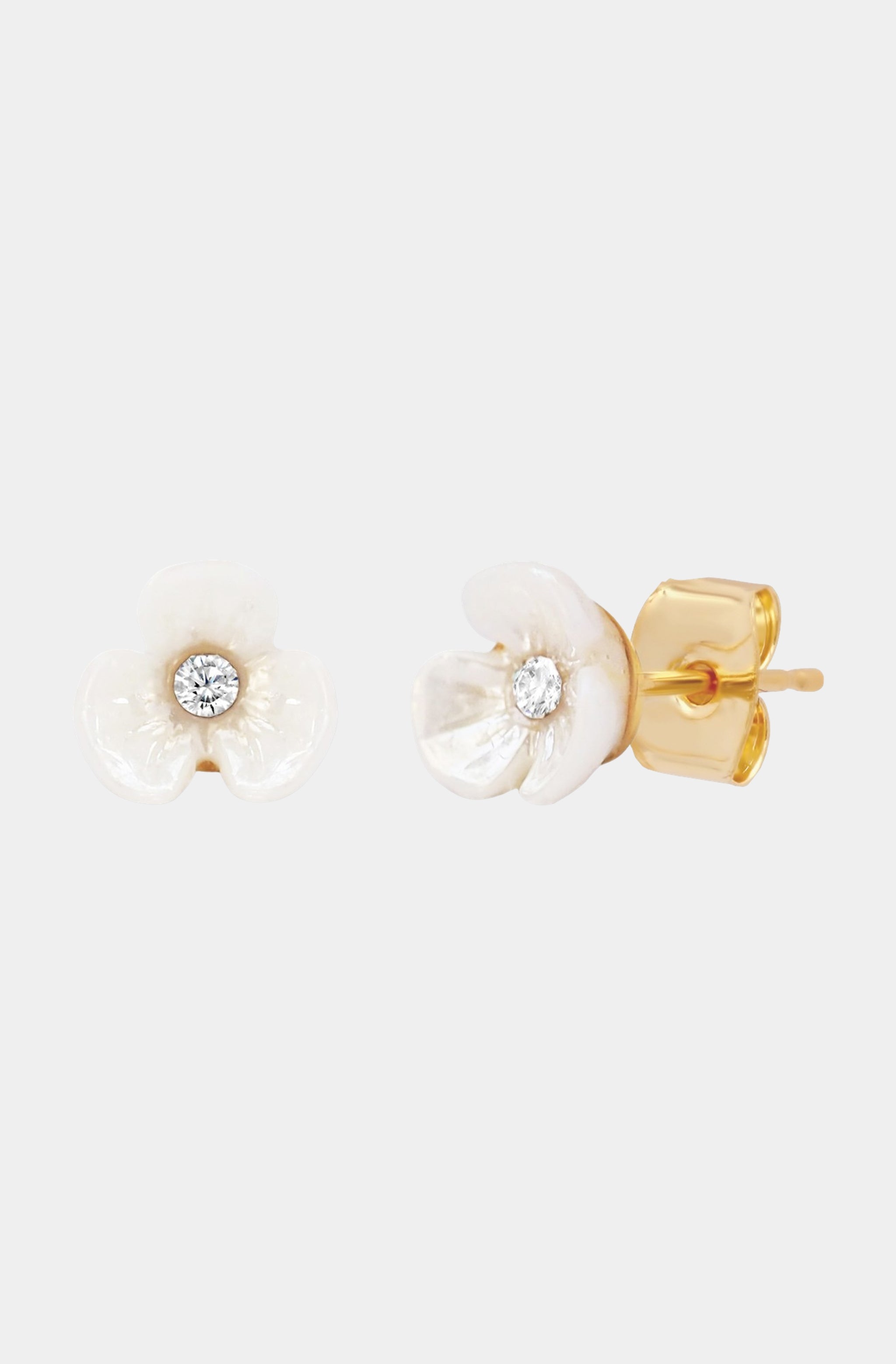 Tiny Iridescent Flower Studs