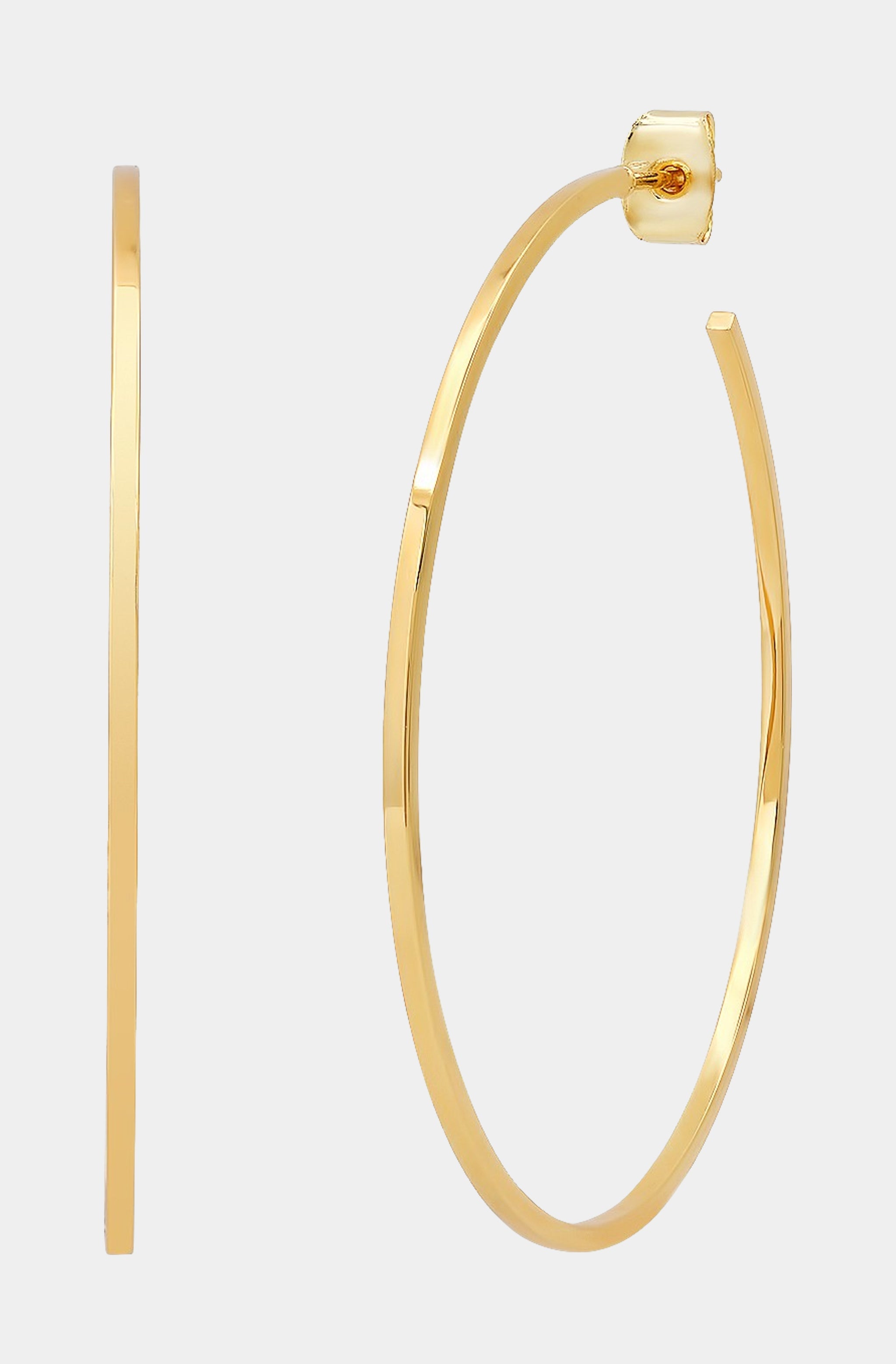 Sleek Extra Large Gold Hoops