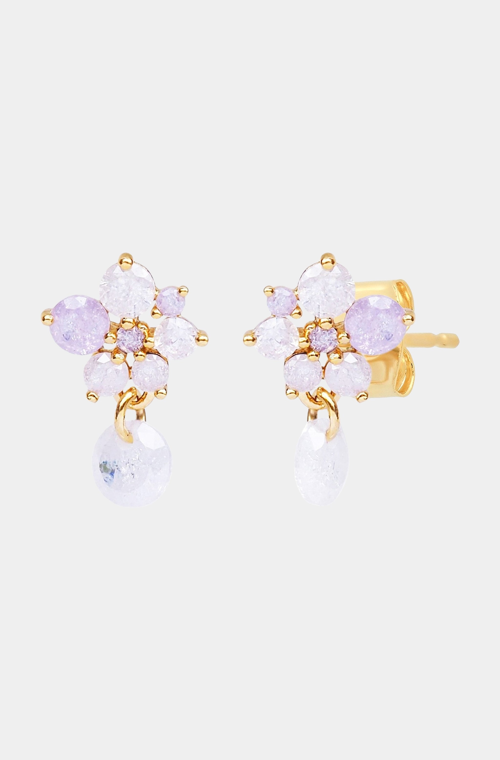 Lavender Ombre Flower Studs