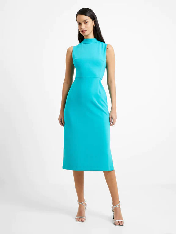 Echo Crepe Mock Neck Dress