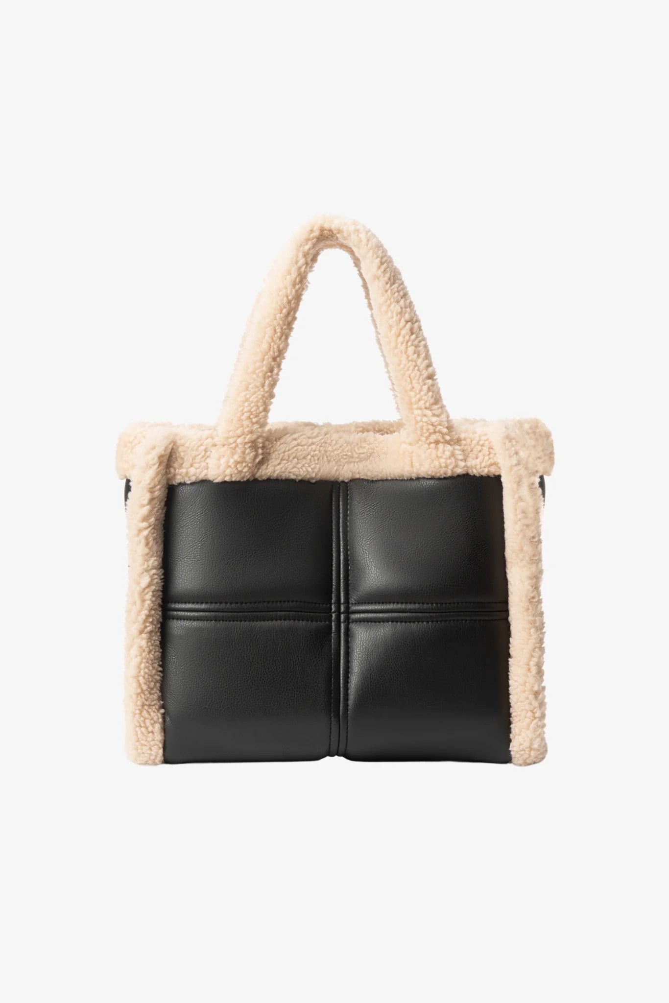 Zoey Sherpa Leather Tote