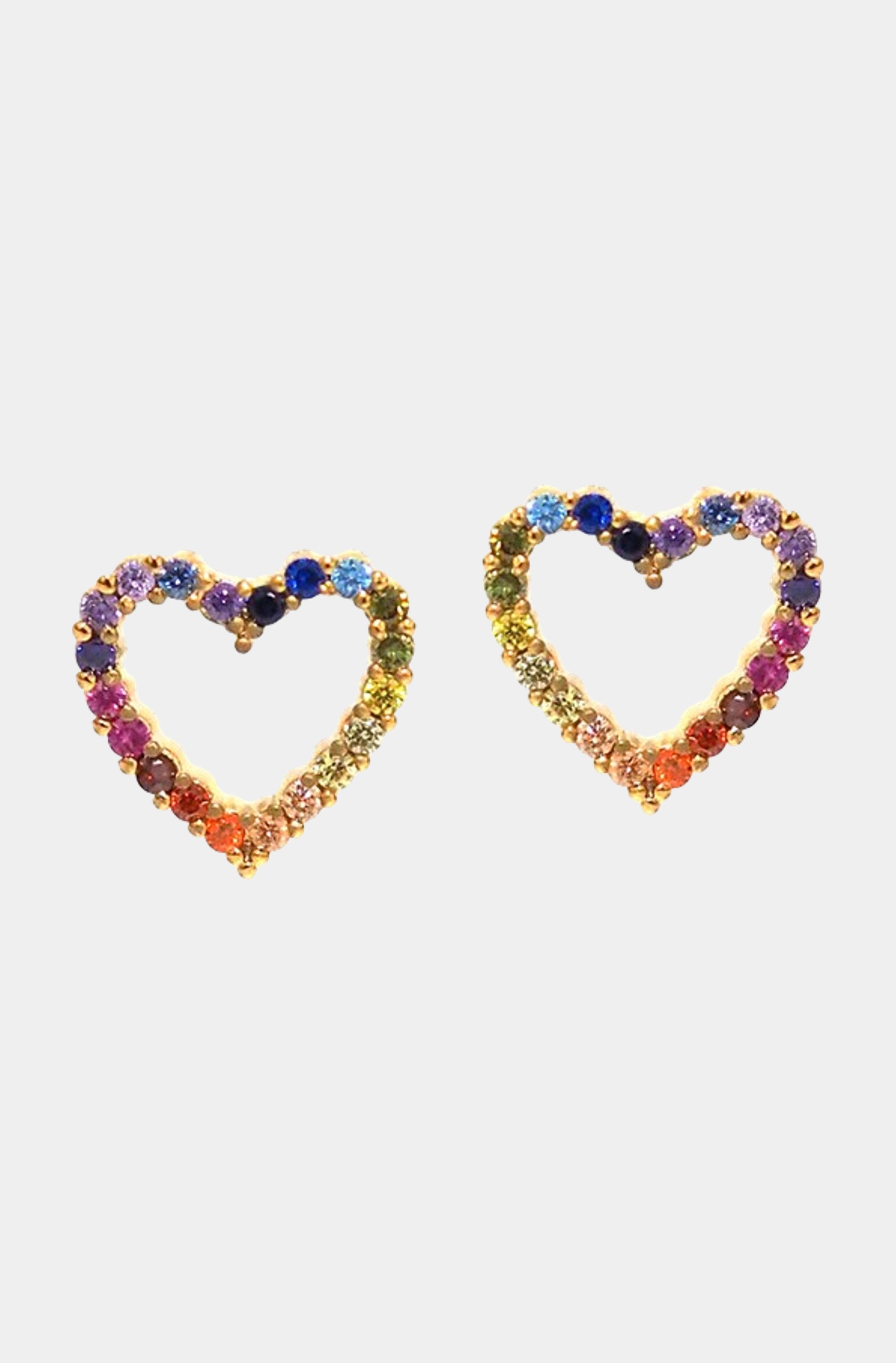 Heart Mini Rainbow Studs