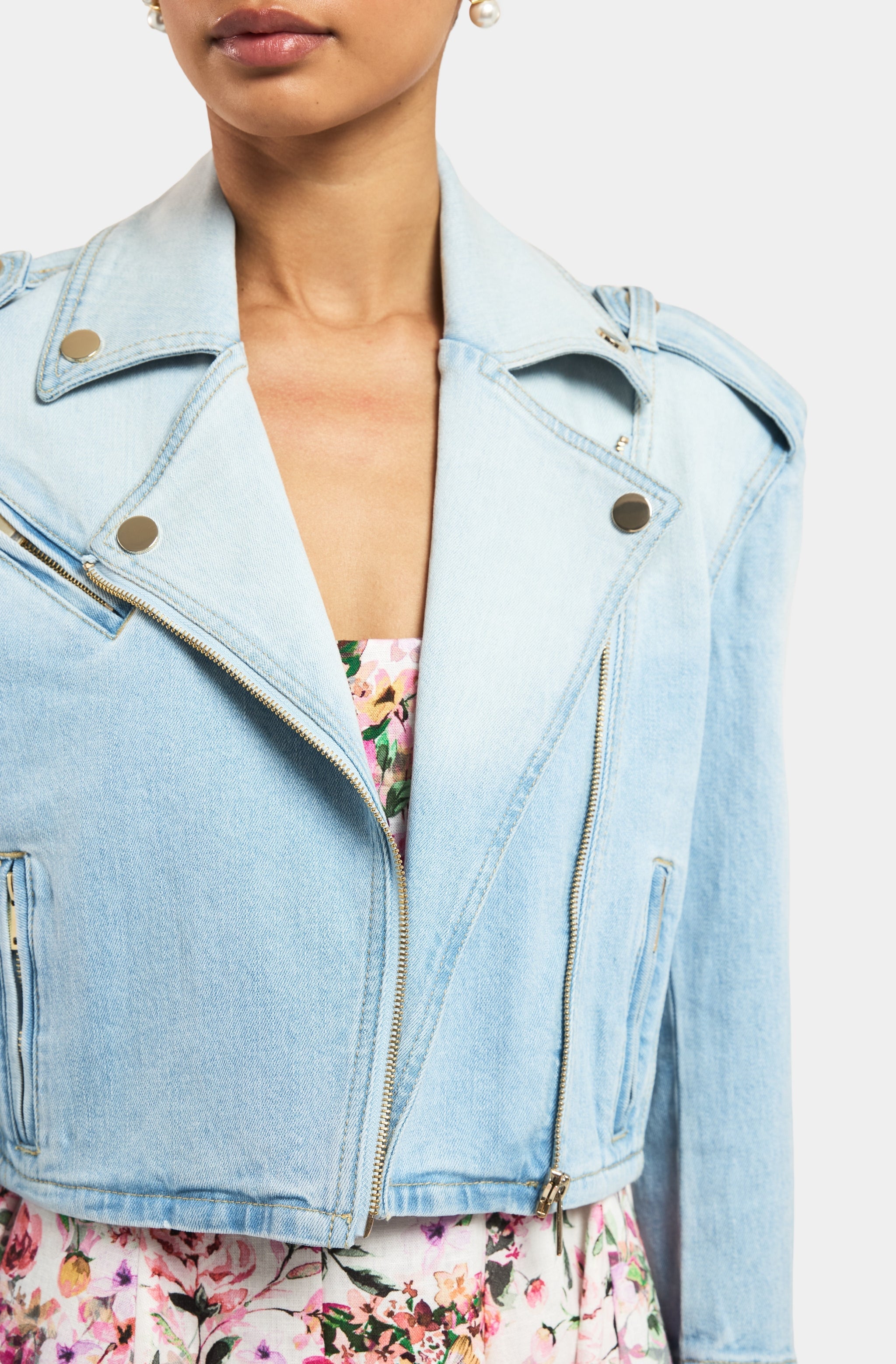 Crawford Denim Moto Jacket