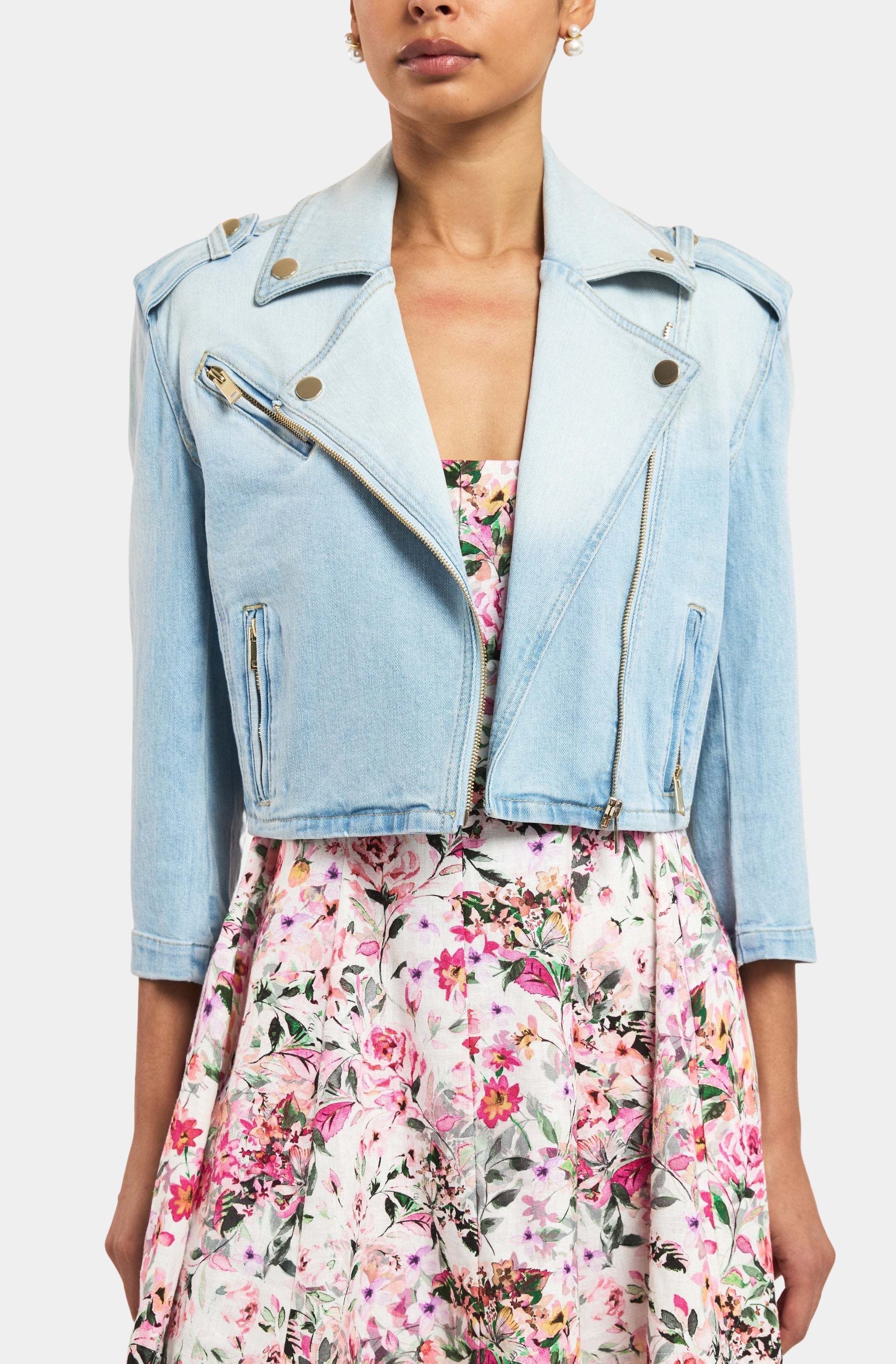 Crawford Denim Moto Jacket