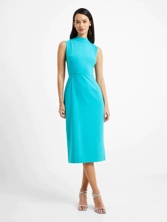Echo Crepe Mock Neck Dress