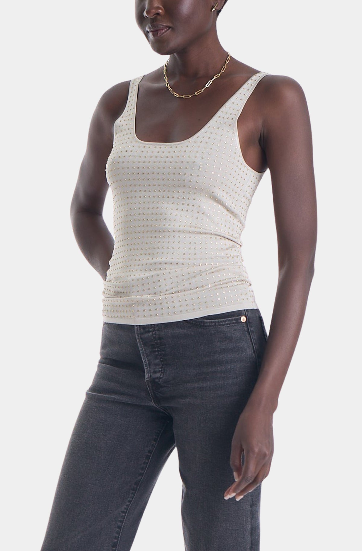 Bowie Embellished Knit Tank
