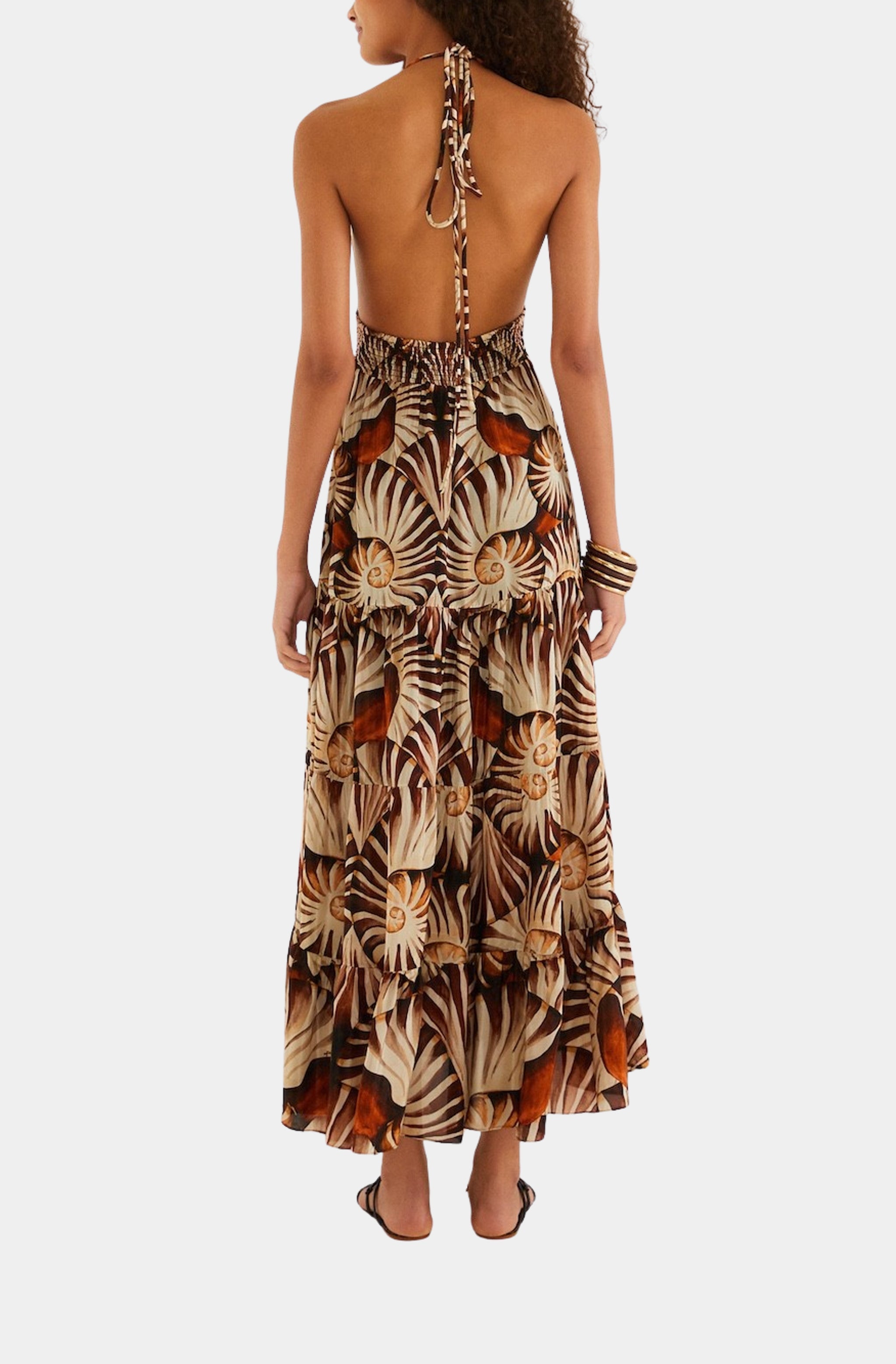 Ammonite Multicolor Knot Sleeveless Maxi Dress