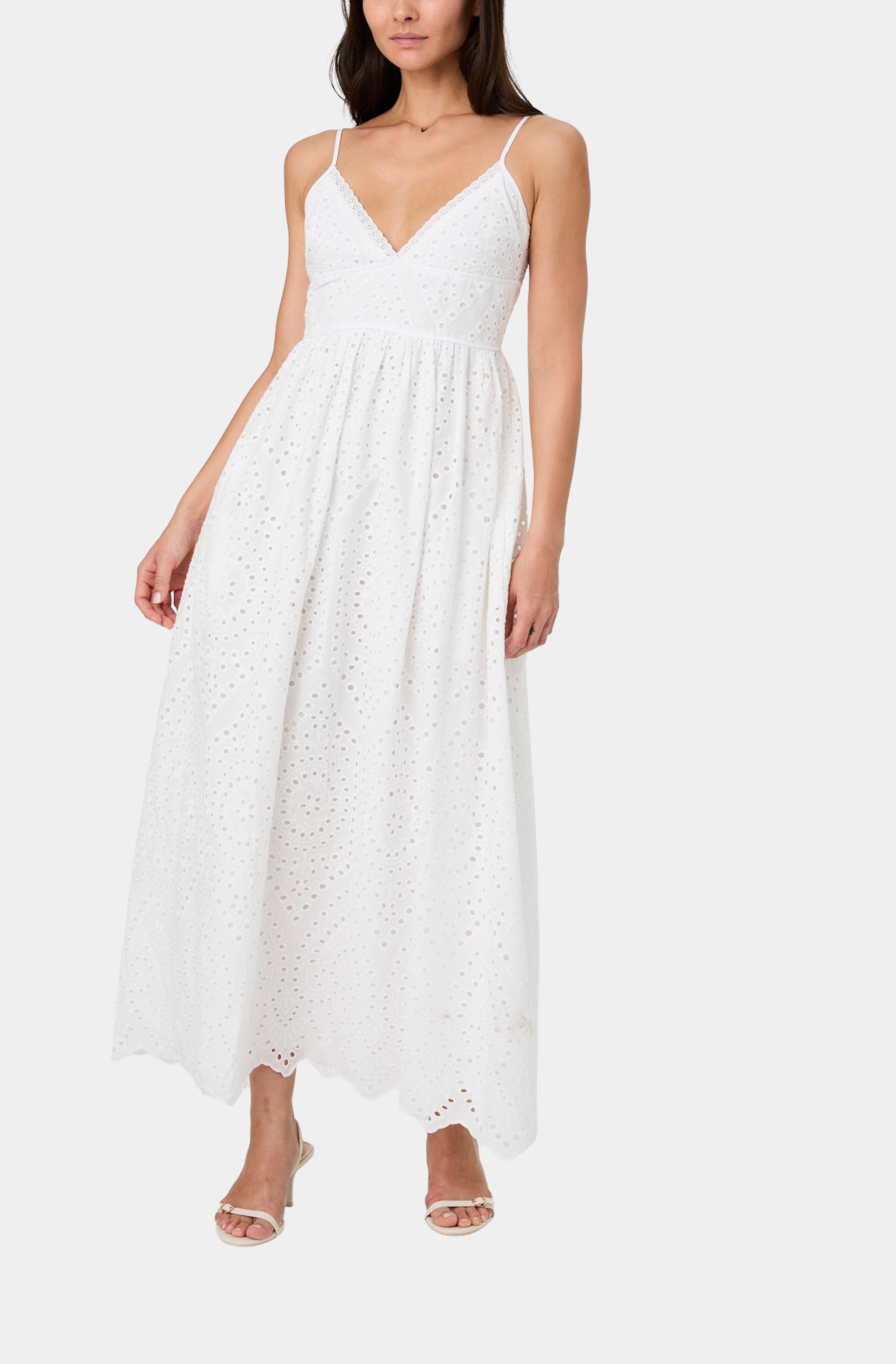 Trini Cotton Eyelet Maxi Dress