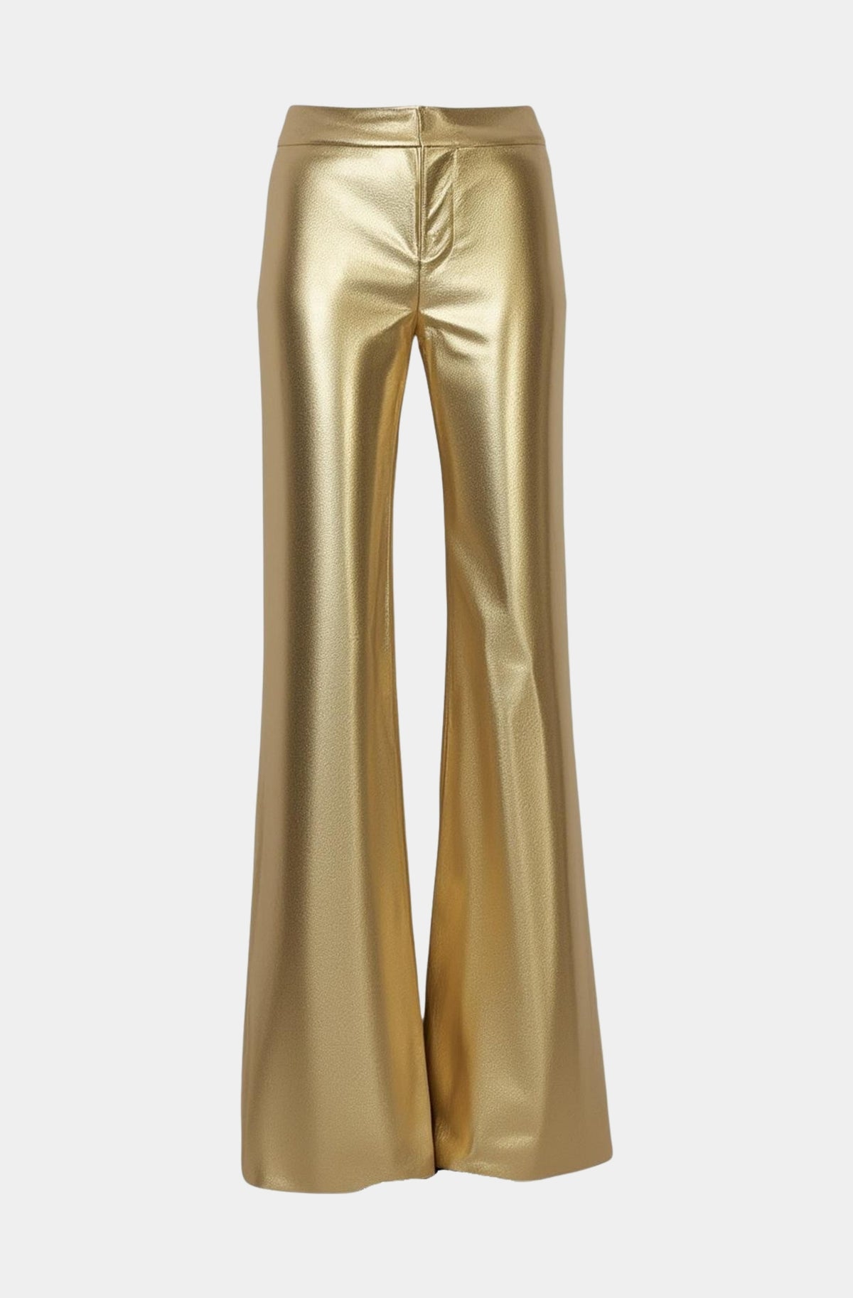 Andrew Vegan Leather Mid Rise Bootcut Slim Pant
