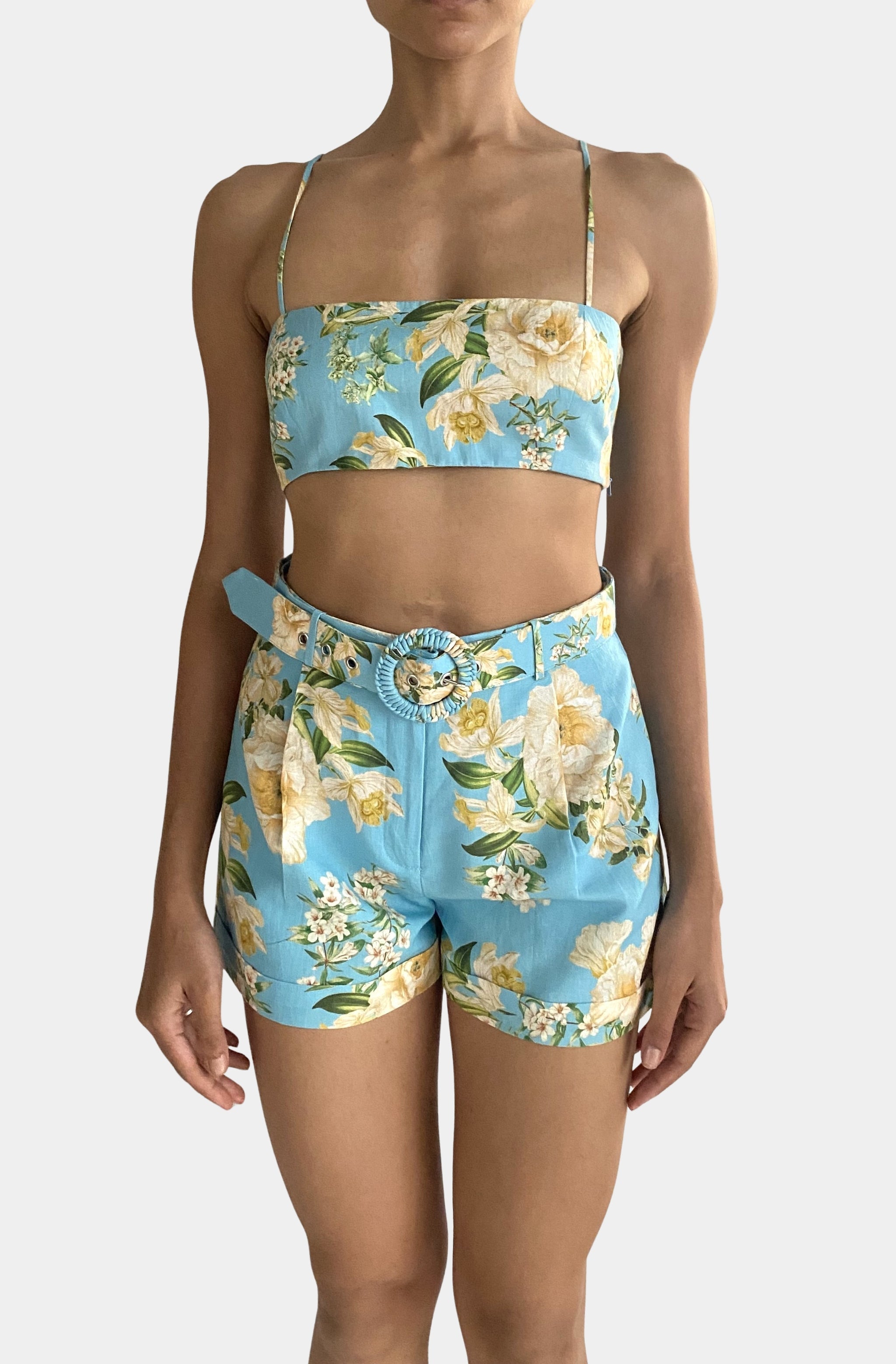 Shorts with Buckle Belt