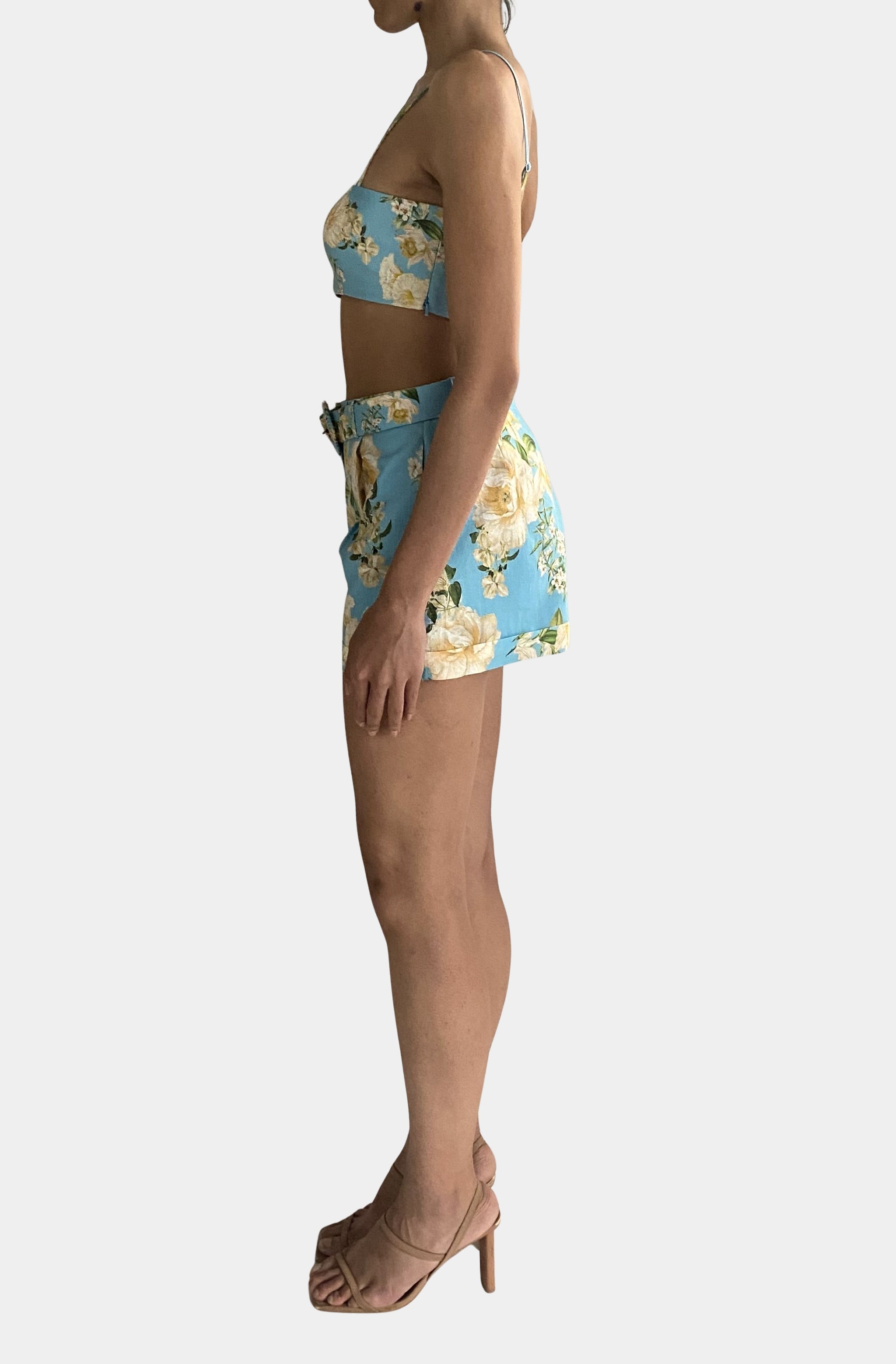 Shorts with Buckle Belt