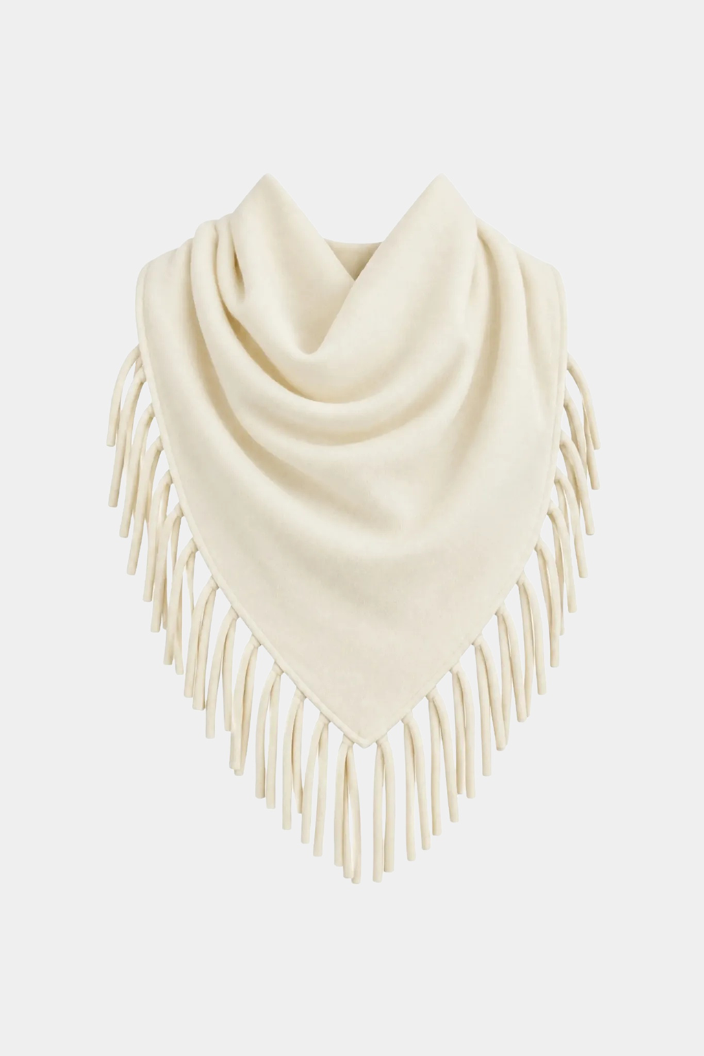 Anna Cate Fringe Neck Scarf Ivory product-only front