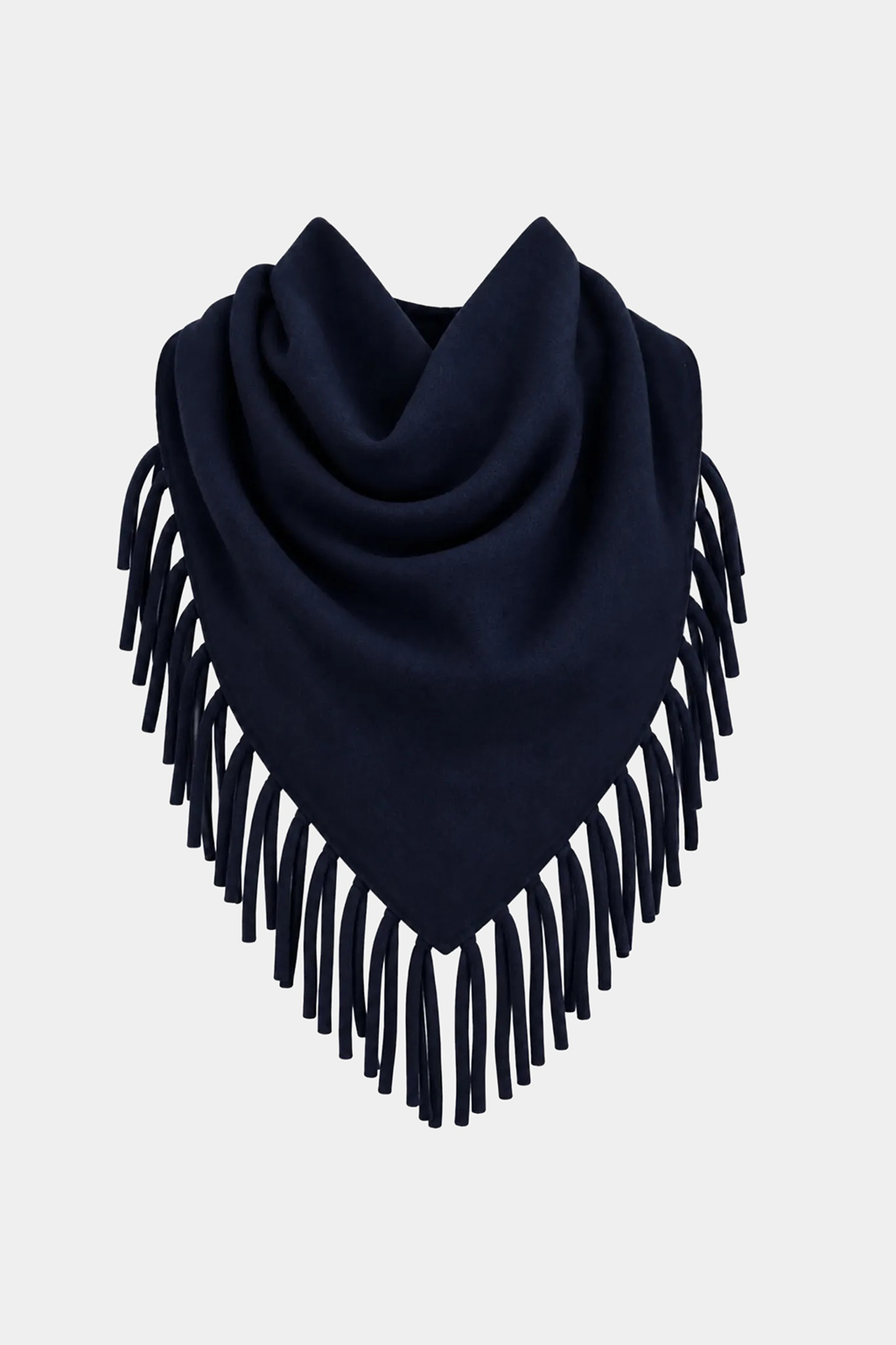 Anna Cate Fringe Neck Scarf Navy product-only front